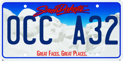 SD license plate 0CCA32