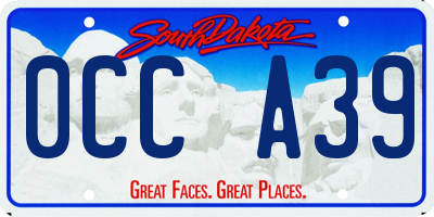 SD license plate 0CCA39