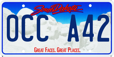 SD license plate 0CCA42