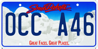 SD license plate 0CCA46