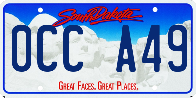 SD license plate 0CCA49