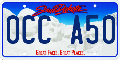 SD license plate 0CCA50