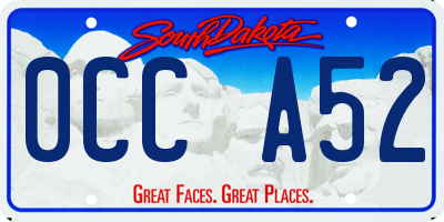 SD license plate 0CCA52