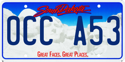 SD license plate 0CCA53