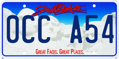 SD license plate 0CCA54