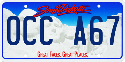 SD license plate 0CCA67