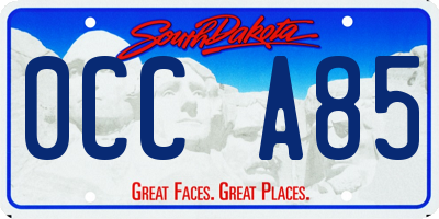 SD license plate 0CCA85