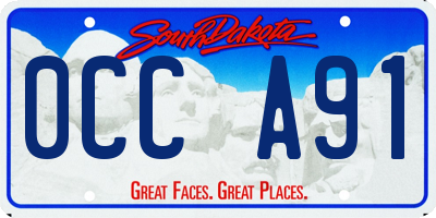 SD license plate 0CCA91