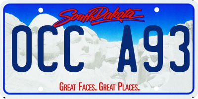 SD license plate 0CCA93