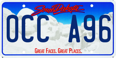 SD license plate 0CCA96