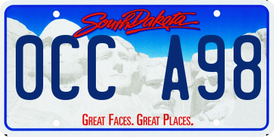 SD license plate 0CCA98