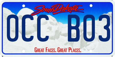 SD license plate 0CCB03