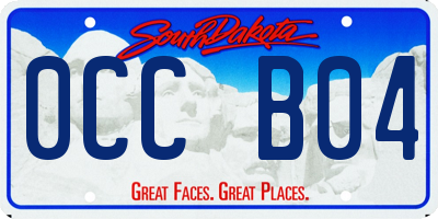 SD license plate 0CCB04