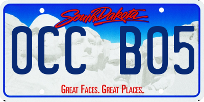 SD license plate 0CCB05