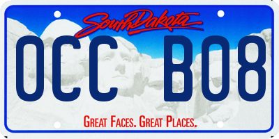 SD license plate 0CCB08