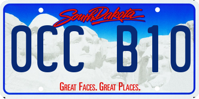 SD license plate 0CCB10