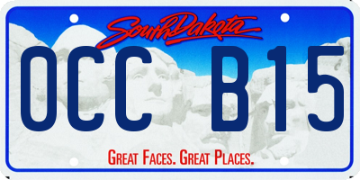 SD license plate 0CCB15