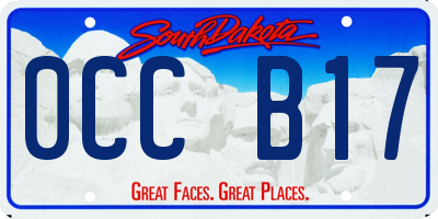 SD license plate 0CCB17