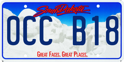 SD license plate 0CCB18