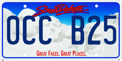 SD license plate 0CCB25