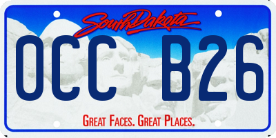 SD license plate 0CCB26