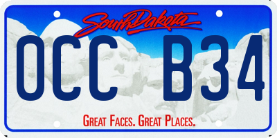 SD license plate 0CCB34