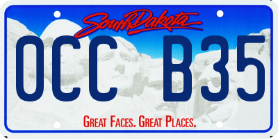SD license plate 0CCB35