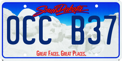 SD license plate 0CCB37