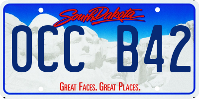 SD license plate 0CCB42