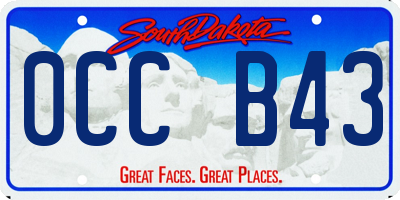 SD license plate 0CCB43