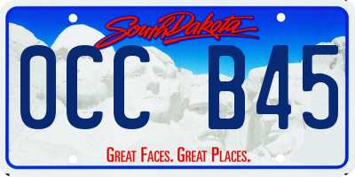 SD license plate 0CCB45