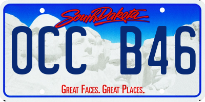 SD license plate 0CCB46