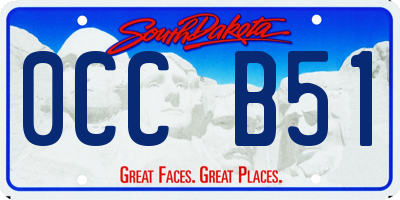 SD license plate 0CCB51