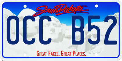 SD license plate 0CCB52