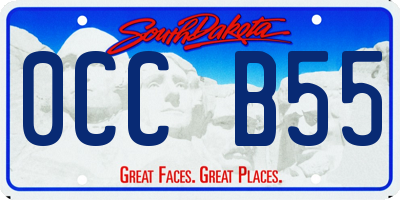 SD license plate 0CCB55