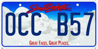 SD license plate 0CCB57