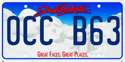 SD license plate 0CCB63