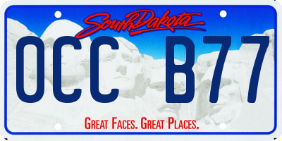 SD license plate 0CCB77