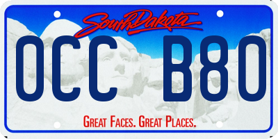 SD license plate 0CCB80