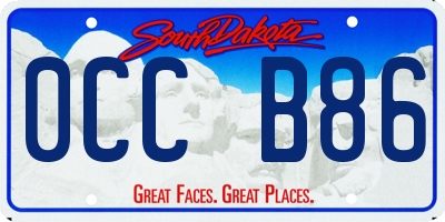 SD license plate 0CCB86