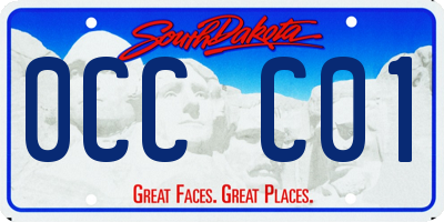 SD license plate 0CCC01