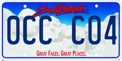 SD license plate 0CCC04