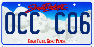 SD license plate 0CCC06