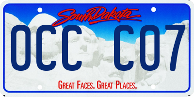 SD license plate 0CCC07