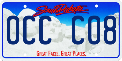 SD license plate 0CCC08