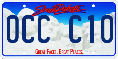 SD license plate 0CCC10