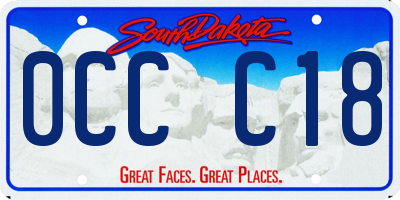 SD license plate 0CCC18
