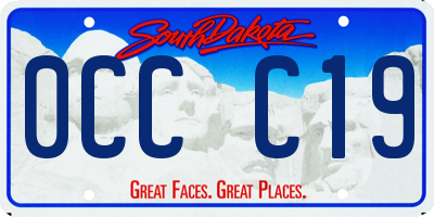 SD license plate 0CCC19