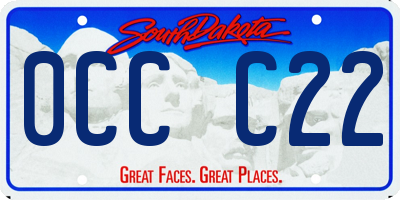 SD license plate 0CCC22