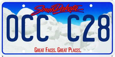 SD license plate 0CCC28